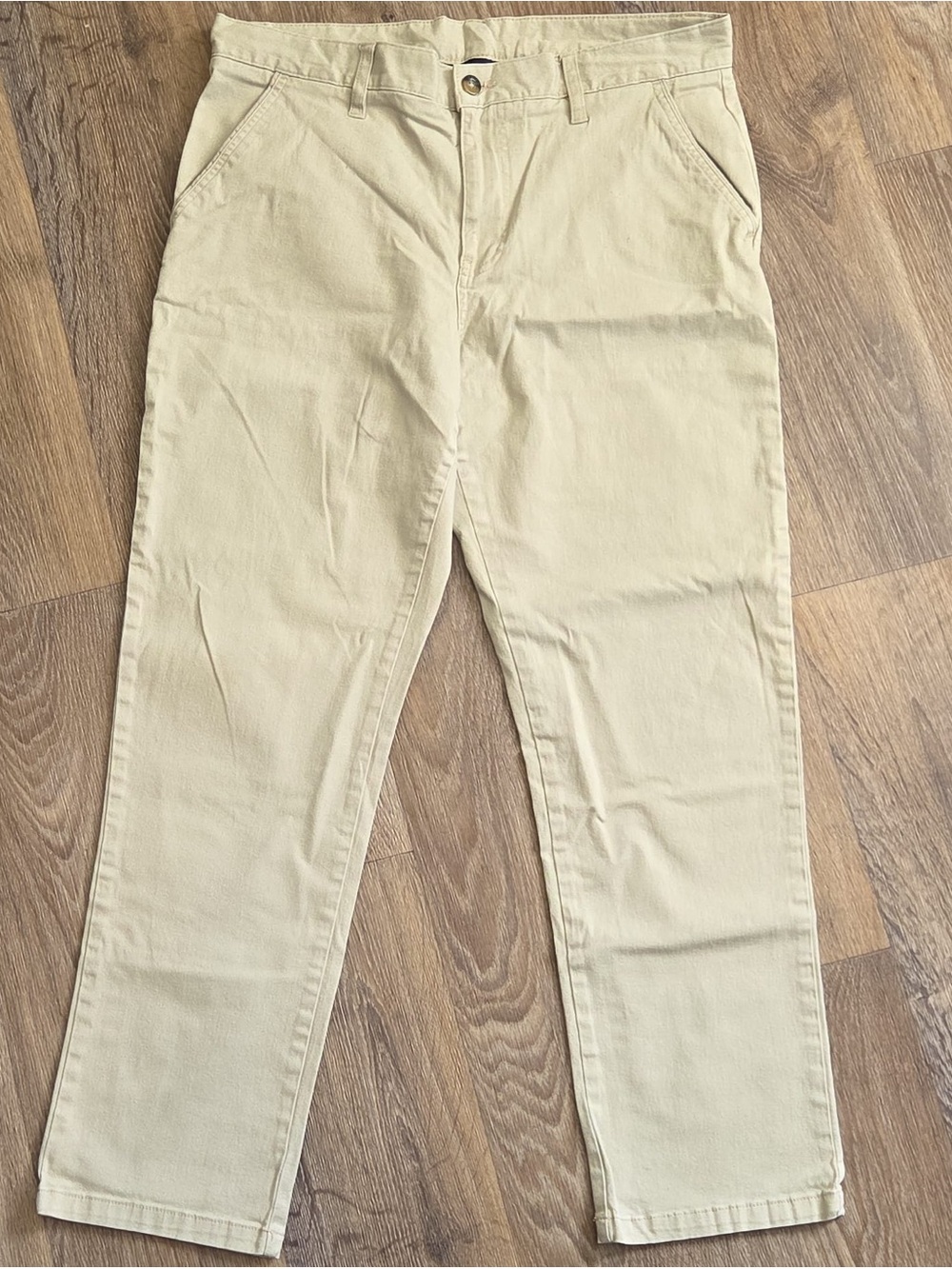 Men's Straight-Leg Chinos in Light Beige